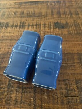 Blue Ceramic Longaberger Salt and Pepper Shakers Set